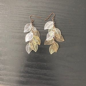 Gold leaf earrings